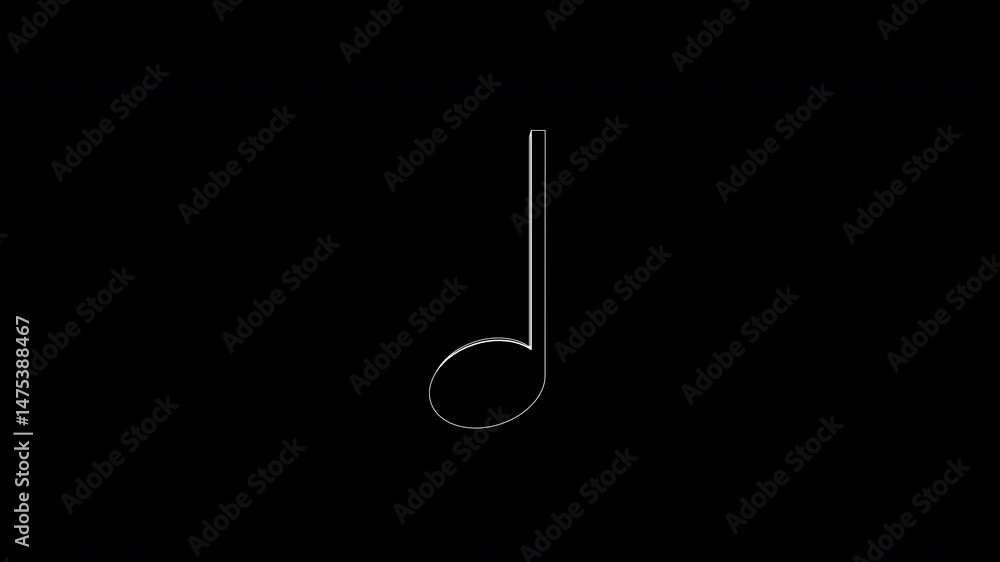 Rotating Isolated Musical Note Animation on Alpha Channel, Loop
Rotating Isolated Musical Note Animation on Alpha Channel, Loop