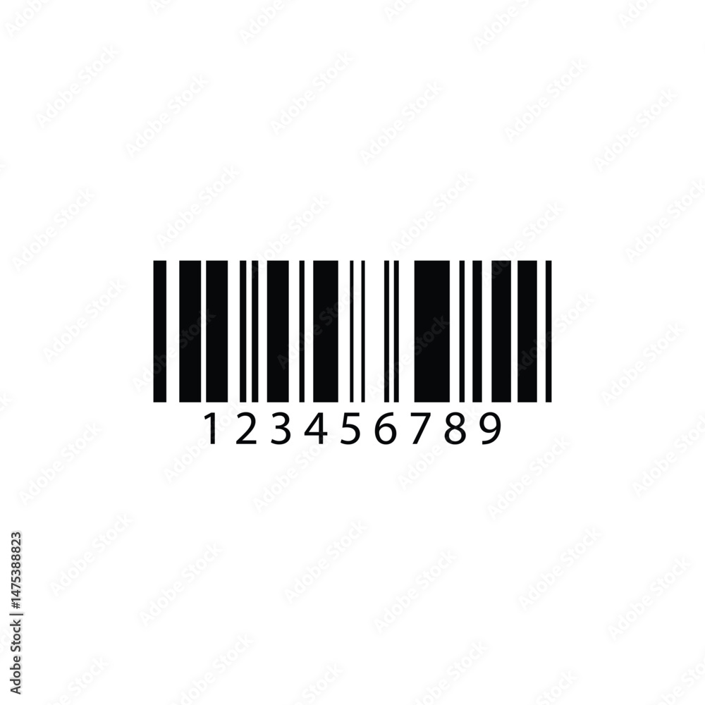 Barcode bar icon for product coder, etail, shopping, product, packaging, identification, scan vector illustraton on white background Barcode bar icon for product coder, etail, shopping, product, packaging, identification, scan vector illustraton on white background