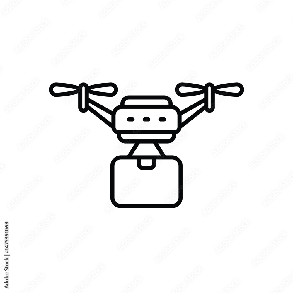 Drone Delivery Vector icon Drone Delivery Vector icon