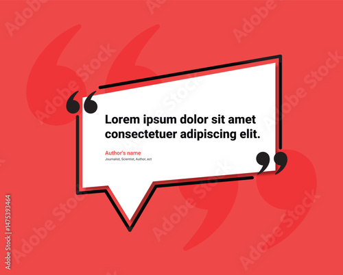Quote, infographic. Social media post template designs for quotes. Empty speech bubbles, quote bubbles and text box. Editable Template.