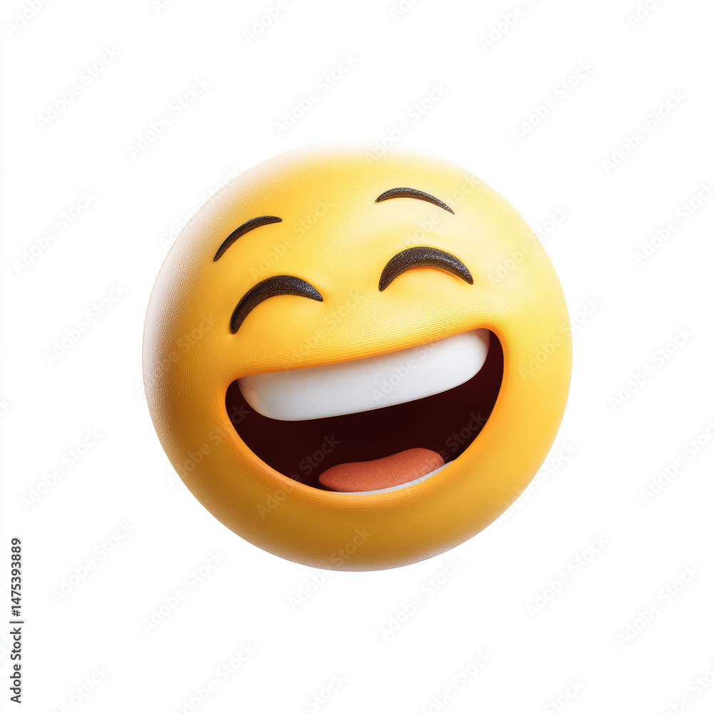 Fototapeta premium Happy yellow emoji