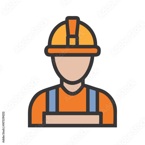 Construction Worker Icon: Building Trades, Safety, and Labor