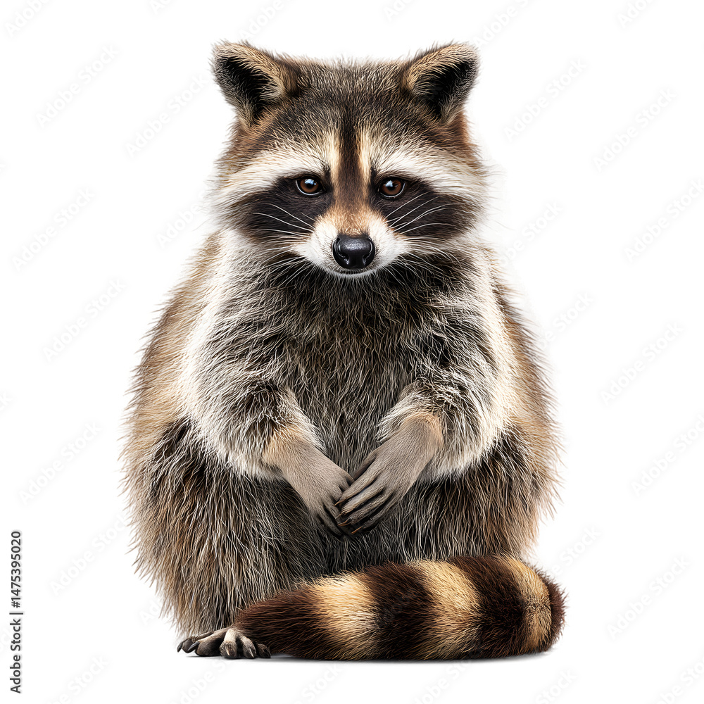 Obraz premium Adorable Raccoon Sitting Wildlife Photography Image