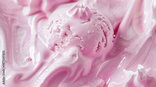 Wallpaper Mural Pink ice cream scoop close up Torontodigital.ca