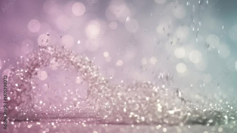 Beautiful glitter falling down with soft bokeh lights in the background, creating a dreamy ambiance. Beautiful glitter falling down with soft bokeh lights in the background, creating a dreamy ambiance.
