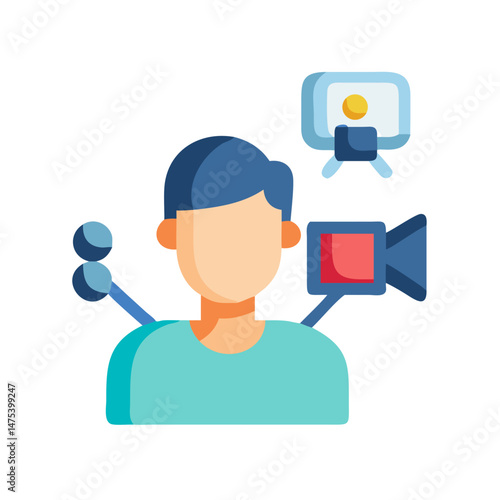 Digital content creator or social media influencer concept