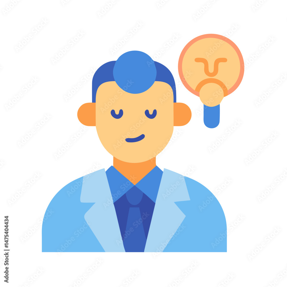 Doctor with idea bulb icon vector illustration design Doctor with idea bulb icon vector illustration design