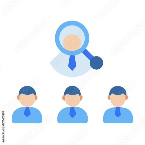 Recruitment team leader analyzing employees for human resources