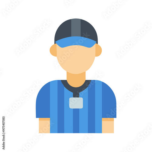 Illustration of a referee, umpire, or sports official
