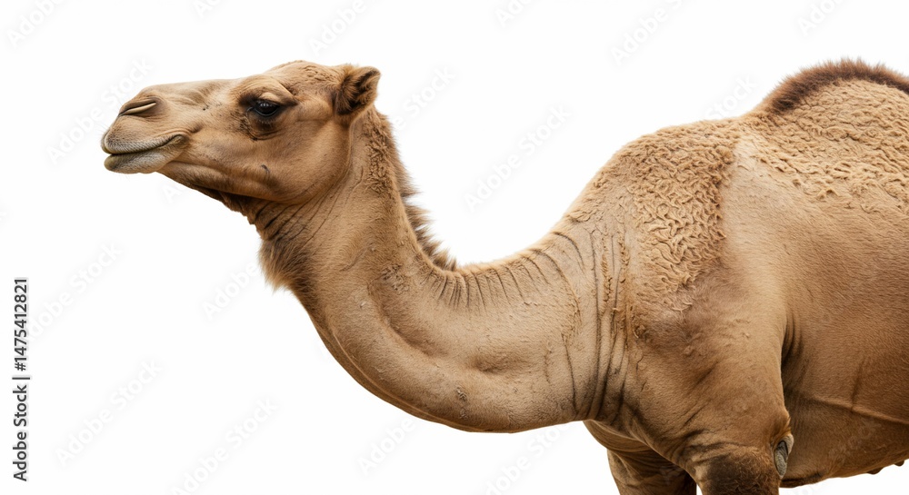 Obraz premium Isolated camel mammal animal wildlife desert arabian dromedary africa nature travel tourism beast sand safari