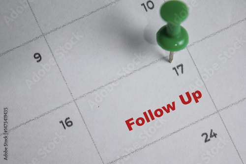 17th day of the month. writing text Follow up on calendar date. Save the date. Day of the year concept.