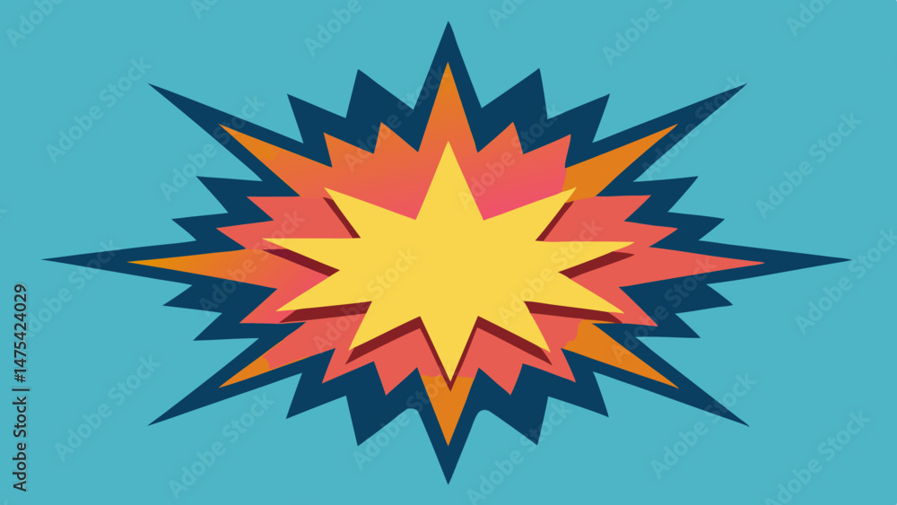 Comic style burst with layered colors and caption, Vector template for ad, covers, posters Comic style burst with layered colors and caption, Vector template for ad, covers, posters