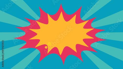 Pop Art Background with Dramatic Burst and Caption, Vector template for ad, covers, posters.