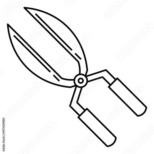 pruning garden hedge shears secateurs gardening icon