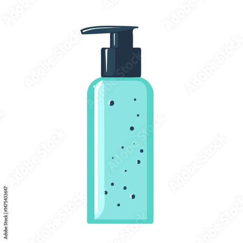 Flat vector Face Cleanser, minimalist design, isolated on a white background.