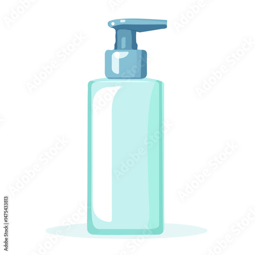 Flat vector Face Cleanser, minimalist design, isolated on a white background.