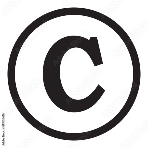 WebSet of copyright and registered logo set. Service mark and trademark right. Vector illustration