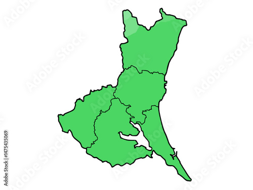 少しゆるい茨城県地図 地域分け 関東 東日本