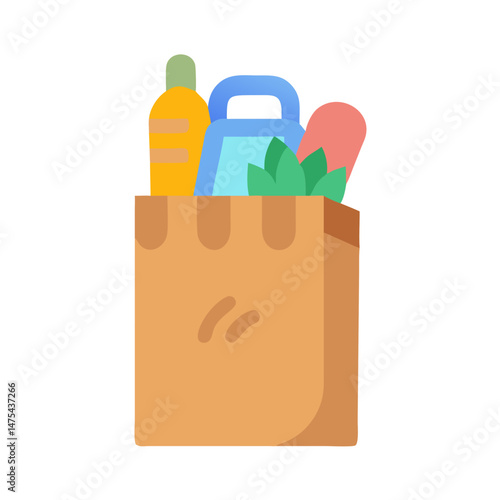 Grocery bag full of food, produce, and groceries