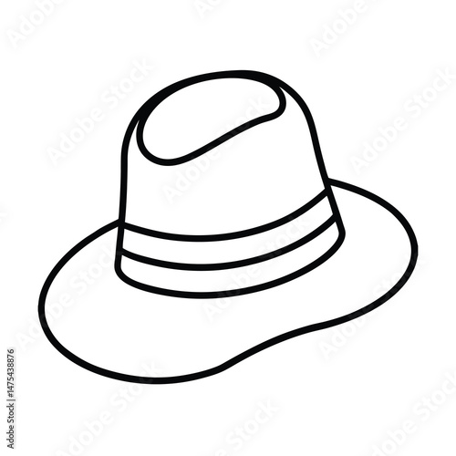 black hat isolated on white