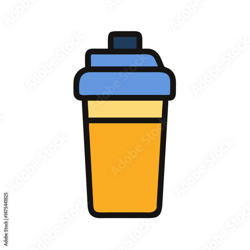 Protein shake shaker for sports nutrition or supplements