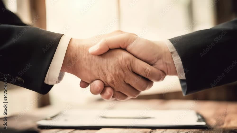 Businesspeople shaking hands in agreement. Businesspeople shaking hands in agreement.