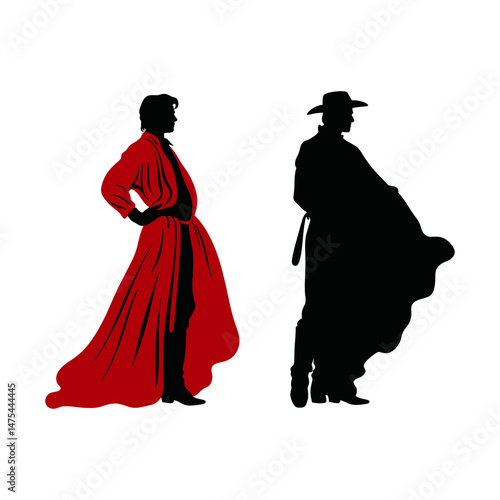 Matador in Traditional Attire Silhouette