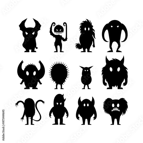 Monster in the Shadows Silhouette