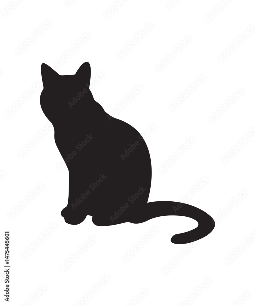 Fototapeta premium Simple Cat Vector Art, Icons, and Graphics for 