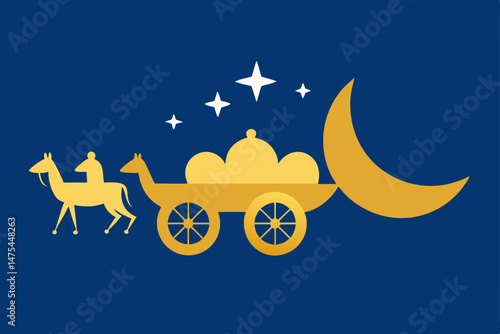 vector illustration of a new year night