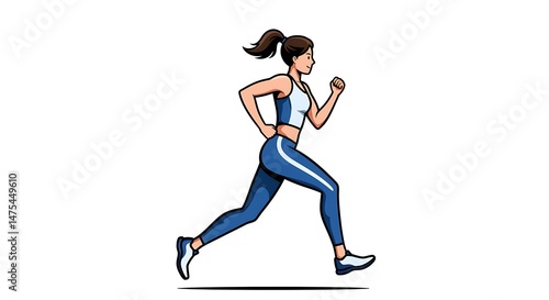 Female Runner Emoji - Fitness and Workout Representation
