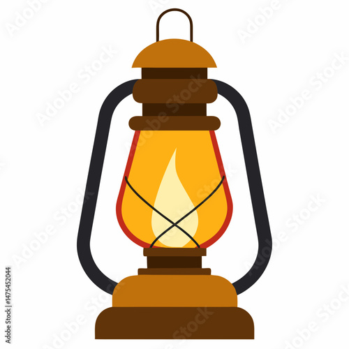 oil lamp isolated on white