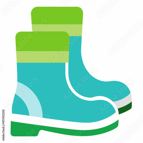 vector illustration of a green boot