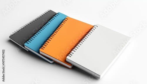 Wallpaper Mural Variety Of Blank Spiral Notebooks With Different Covers, Sizes, And Bindings For Note-Taking Options Available. Spiral Binders Showcase Assortment. Torontodigital.ca