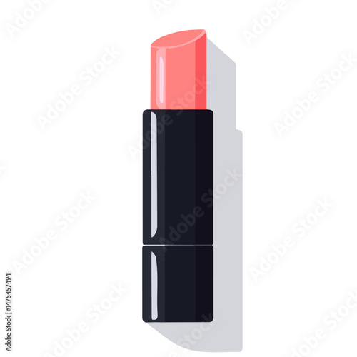 2D flat vector illustration of Lip Balm, isolated on a white background.