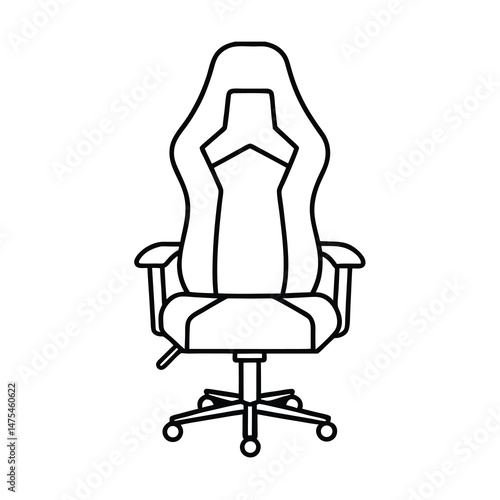 gaming mouse line art vector