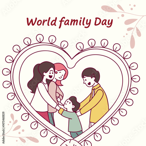 International Day of Families, illustration, International Day of Families poster, on. May 15. Happy International Day of Families, poster, post, Families day poster Vector Design