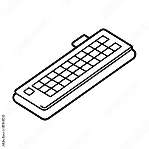 outline of a Bluetooth keyboard drive line