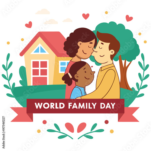 International Day of Families, illustration, International Day of Families poster, on. May 15. Happy International Day of Families, poster, post, Families day poster Vector Design