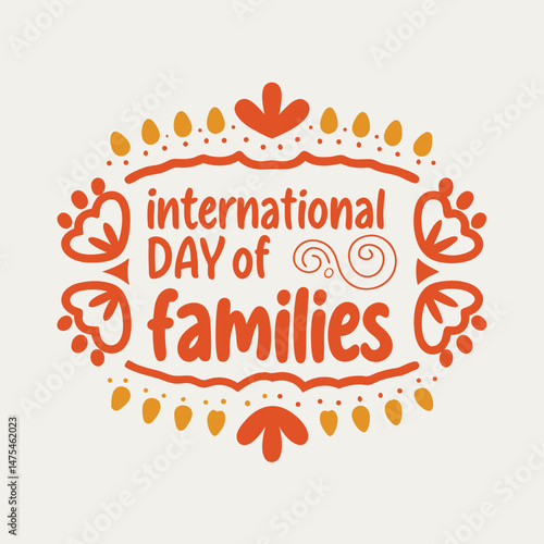 International Day of Families, illustration, International Day of Families poster, on. May 15. Happy International Day of Families, poster, post, Families day poster Vector Design