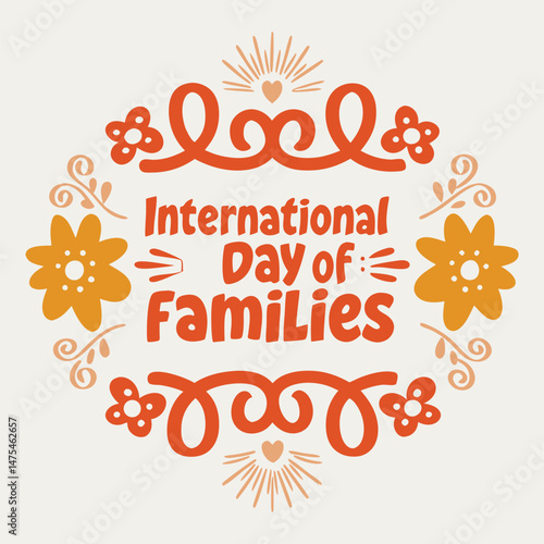 International Day of Families, illustration, International Day of Families poster, on. May 15. Happy International Day of Families, poster, post, Families day poster Vector Design