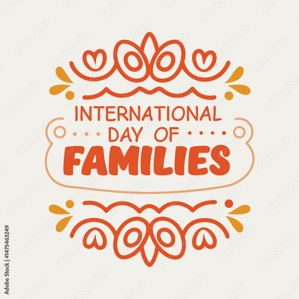 Obraz premium International Day of Families, illustration, International Day of Families poster, on. May 15. Happy International Day of Families, poster, post, Families day poster Vector Design