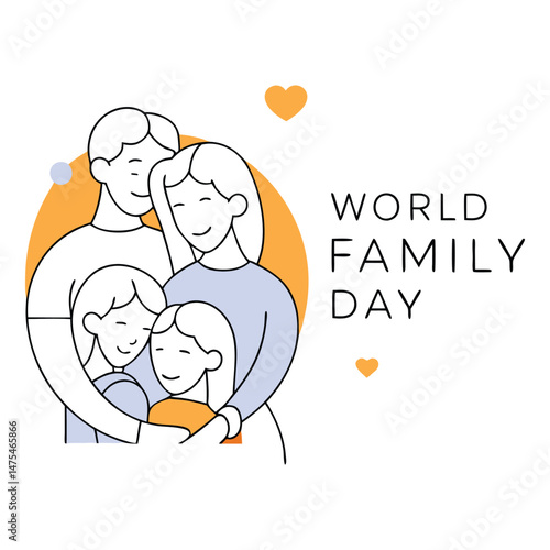 International Day of Families, illustration, International Day of Families poster, on. May 15. Happy International Day of Families, poster, post, Families day poster Vector Design