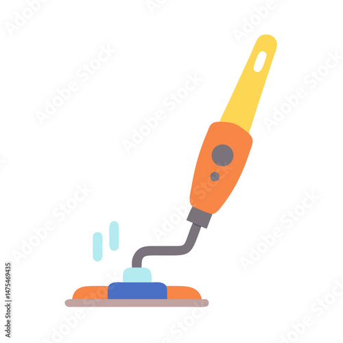 Flat vector icon illustration of a mop