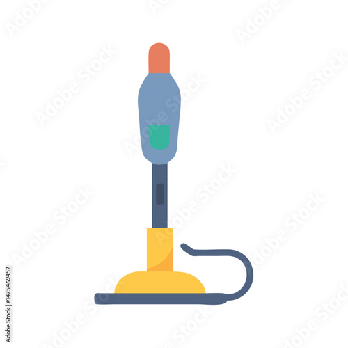 Toilet plunger flat illustration vector on black background