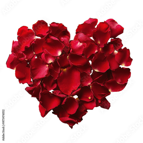 Wallpaper Mural Heart shaped arrangement of red rose petals on a Transparent background creates a romantic atmosphere for any occasion, Red Rose Petals Heart on PNG background Torontodigital.ca