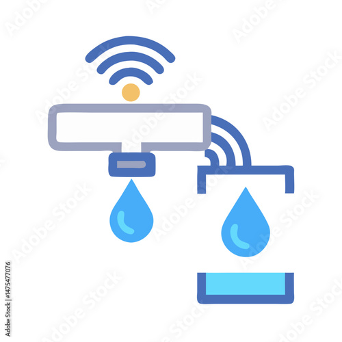 Smart Water Faucet with Wireless Connectivity and Metering