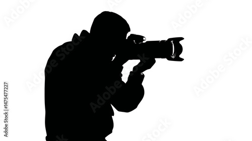 Photography logo simple black silhouette vector isolated on white background  -  
