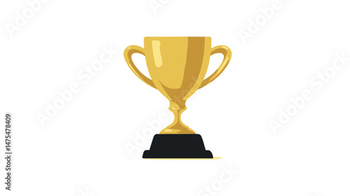 Prize victory success concept simple vector on white background  -  