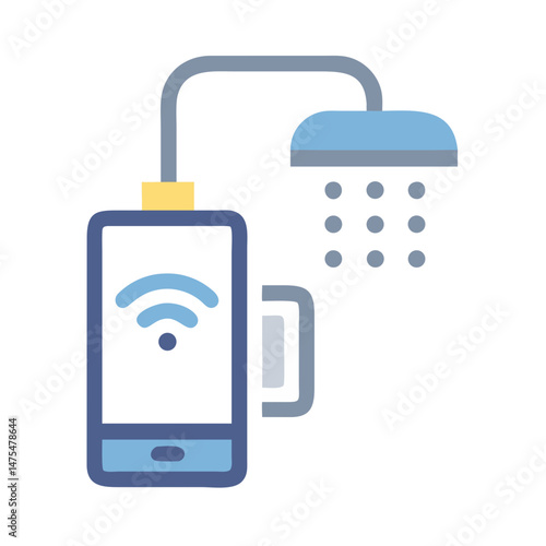 Smart shower system controlled by smartphone over WiFi